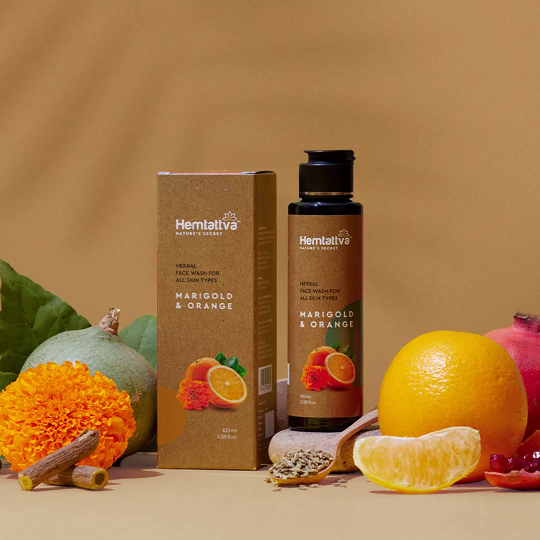 Herbal Face Wash for All Skin Types – Marigold & Orange