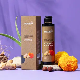 Herbal Scalp Itching & Dandruff Control Shampoo – Marigold & Ginger