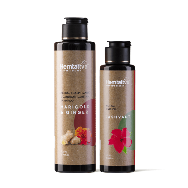 Herbal Hair Oil-Herbal Shampoo Combo Pack
