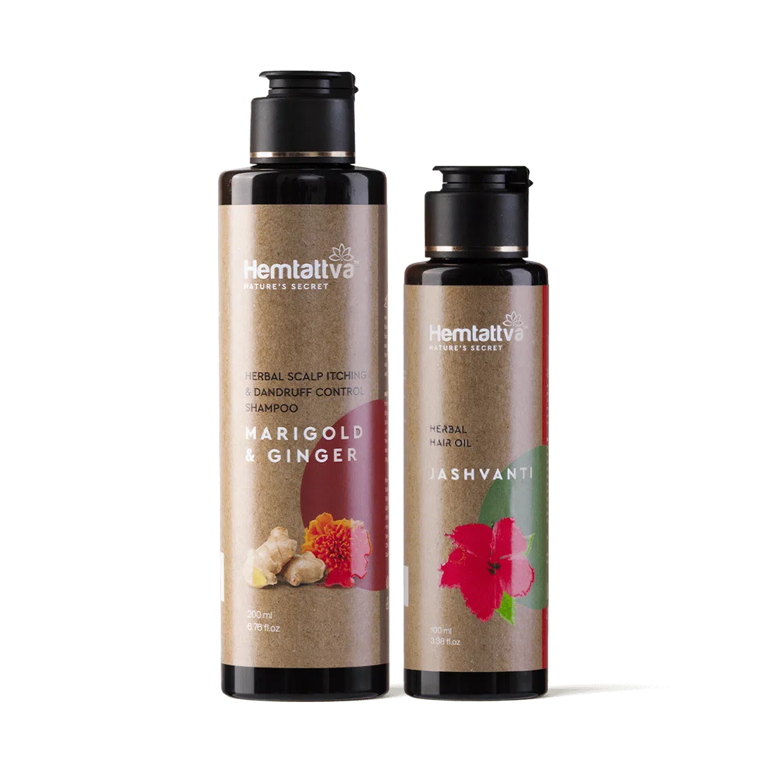 Herbal Hair Oil-Herbal Shampoo Combo Pack